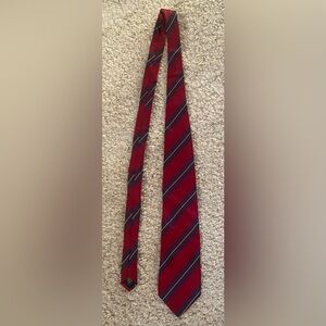 2 Club Room Ties- 1 Classic Red and Blue Striped and 1 Geometric Pattern
